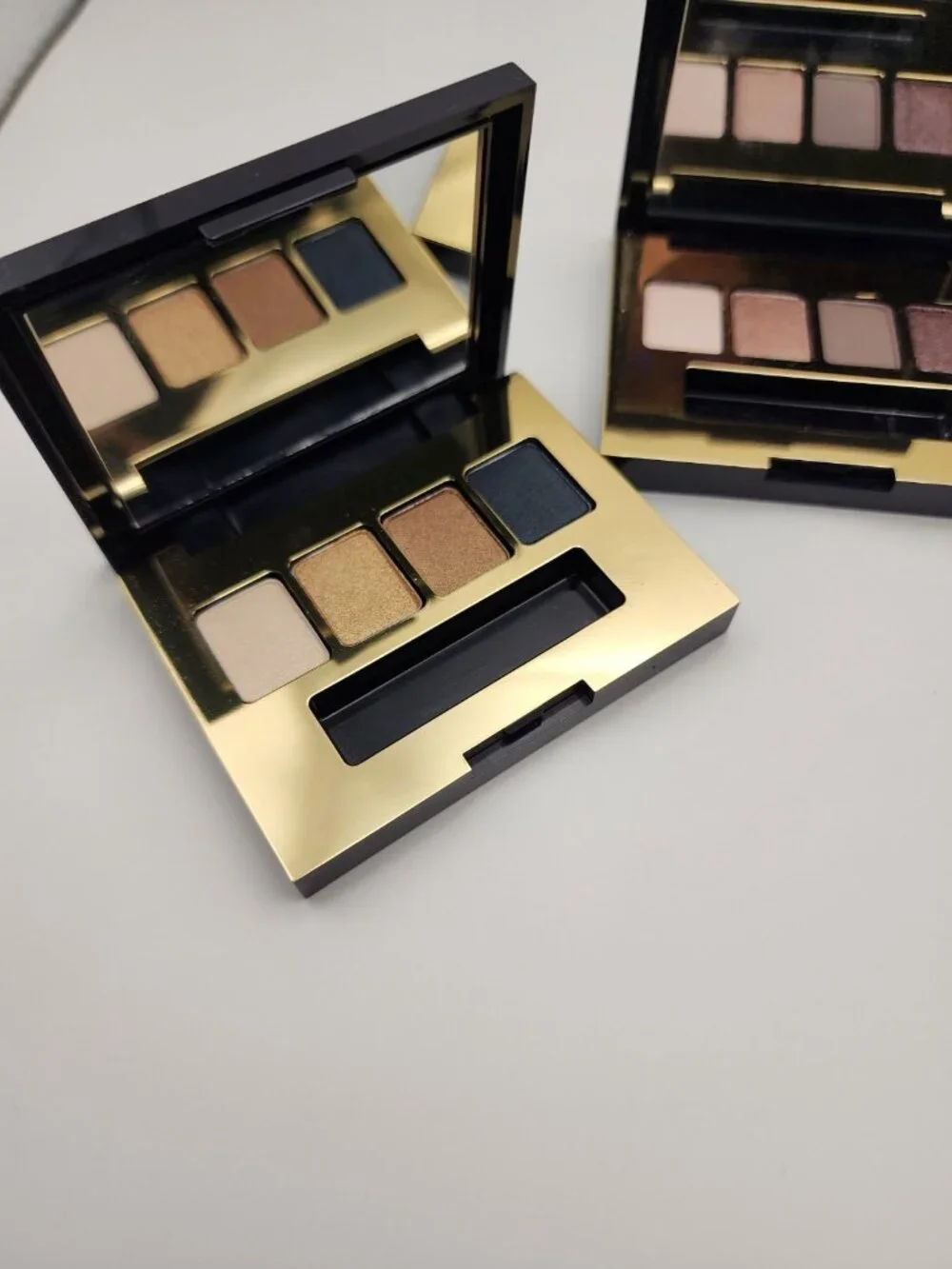 Estee Lauder Pure Color Envy Eyeshadow Quad Palette Set Nude Pink Gold Compact